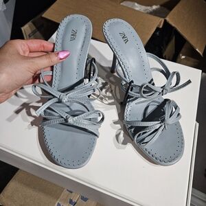 Zara Muted Blue Heels